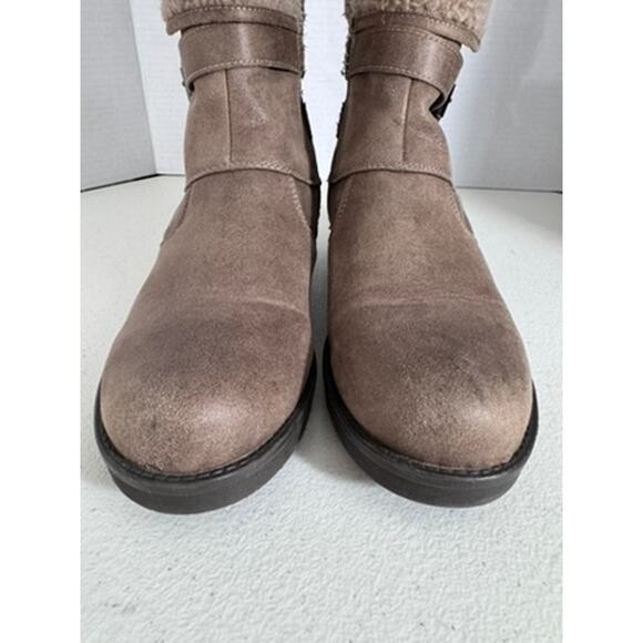 "WHITE MOUNTAIN" Womens Chunky Heel Boot "Bandwagon" Winter Boots Faux Fur - Picture 5 of 13